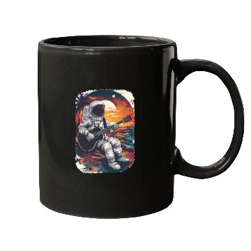 Discover Astronaut Guitar Player Space Music Lover Mugs