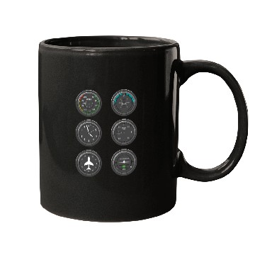 Discover Airplane Flight Instruments Mugs