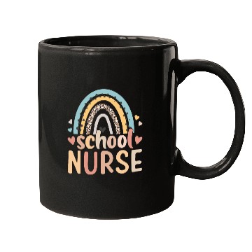 Discover Rainbow Leopard Print School Nurse Back To School Mugs