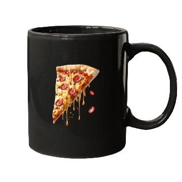 Discover Slice Of Melty Pepperoni Pizza Delight Mugs