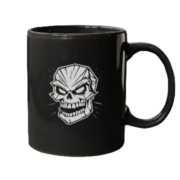 Discover Skull cartoon illustration Mugs