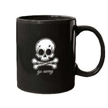 Discover Go Away | Skull and Crossbones Mugs