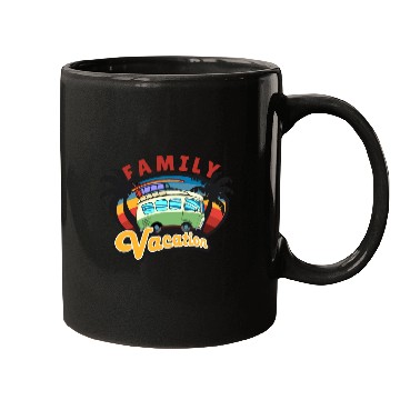 Discover mini bus on a family vacation trip Mugs