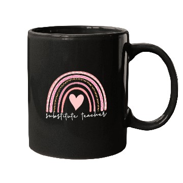 Discover Substitute Teacher Boho Rainbow Back To School Mugs