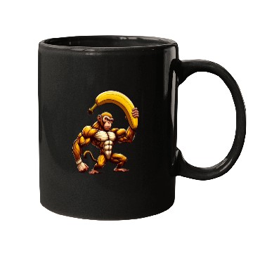 Discover Musclemonkey with giant banana Mugs