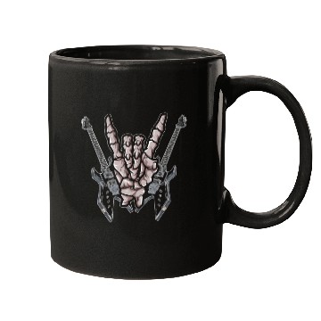 Discover Electric Guitar Skeleton Mugs