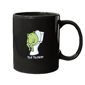Discover The thinker, kawaii frog Mugs