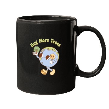 Discover Hug More Trees Retro Earth Mascot Mugs