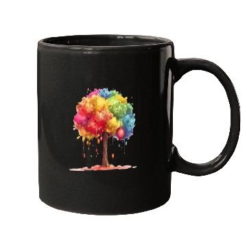 Discover Colorful Dripping Tree Fantasy Mugs