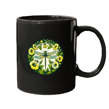Discover Green Dragonfly Mugs
