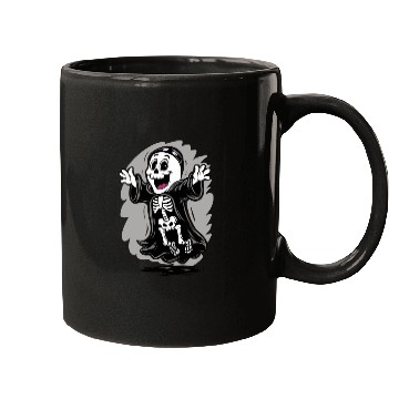Discover Ghost Dressed as a Skeleton For Halloween Mugs