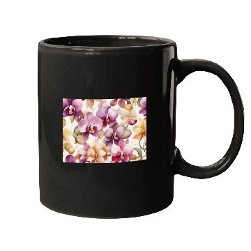 Discover Sweet Watercolor Orchid Art Mugs