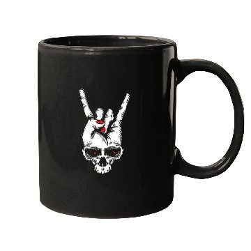 Discover Electric Guitar Skull Rock Horns Mugs