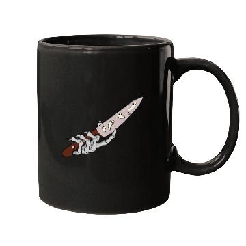 Discover Skeleton Hand with Ghostly Dagger Theme Mugs