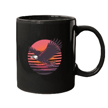 Discover Majestic Eagle Sunset Flight Mugs