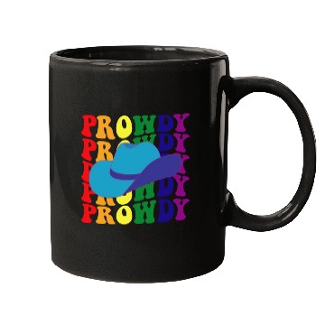 Discover Prowdy Gay Lesbian Howdy Cowboy LGBTQ Pride Groovy Mugs