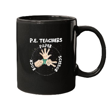 Discover Physical Education PE Teacher Rock Paper Scissor Mugs