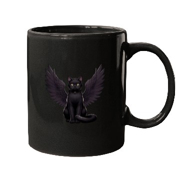 Discover Black Cat Gothic Angel Dark Angel Mugs