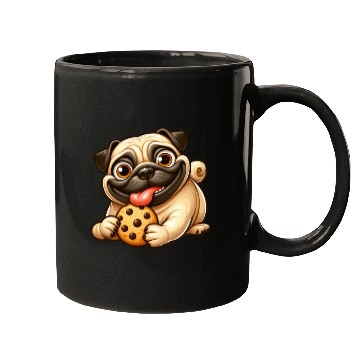 Discover Pug with Cookie Sweet Dessert Mugs