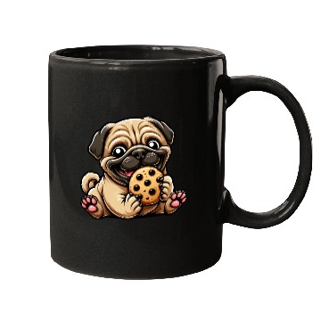 Discover Pug Cookie Sweet Dessert Biscuit Mugs