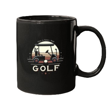 Discover Golf Cart Sunset Mugs