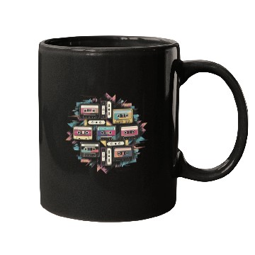 Discover 80s Retro Cassette Classic Cassette Tape for a Mugs