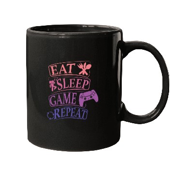 Discover eat sleep game repeat Mugs