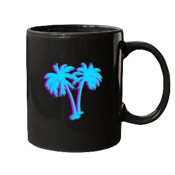 Discover Tropical and Aesthetic Beach Vaporwave Palm Tree Mugs