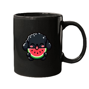 Discover Summery Poodle with Watermelon Mugs