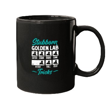 Discover Labrador STUBBORN GOLDEN LAB TRICKS Labrador Mugs