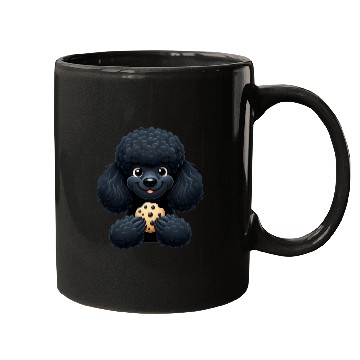 Discover Black Poodle with Cookie Sweet Design Mugs