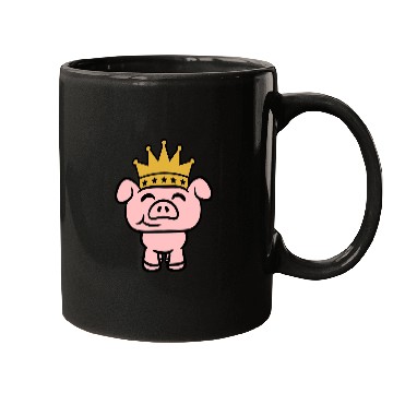 Discover Pig King Queen Crown Prince Princess Piggy Piglet Mugs