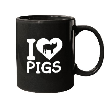 Discover I Love Pigs pig heart piggy piglet Silhouette Mugs