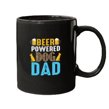Discover Bear powered dog dad Mugs