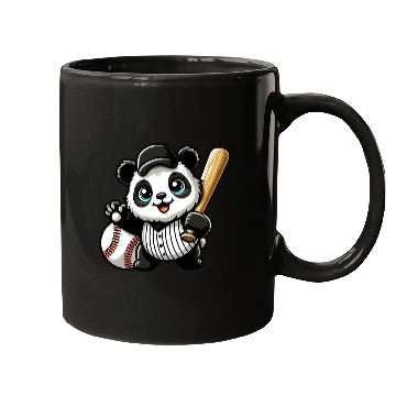 Discover Panda Baseball Player in Action Mugs