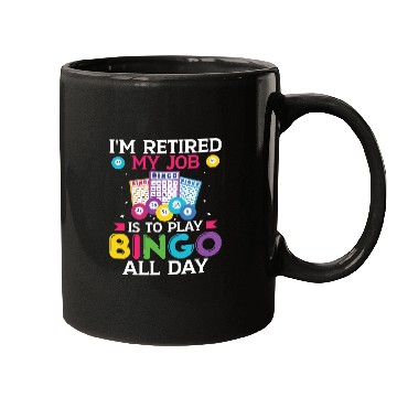 Discover Retired Bingo Player Mugs