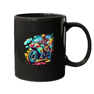 Discover Legend cross motocycle Biker Road Trip Mugs