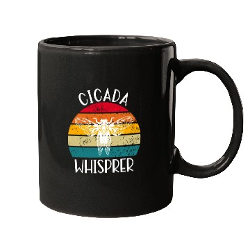 Discover Cicada Whisprer, Retro Sunset Summertime 80's 90's Mugs
