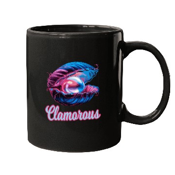 Discover Clamorouse shell with one pearl Design Mugs