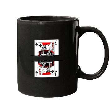Discover Playing card clover jack with banner space Mugs