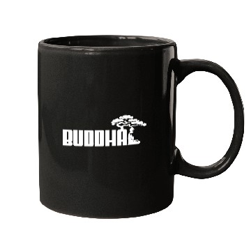 Discover Buddha Sport Logo White Mugs