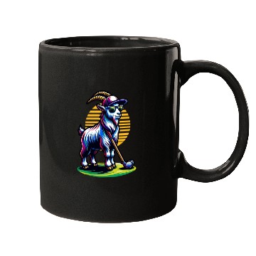 Discover Goat Golfer Golf Course Dog Owner Mugs