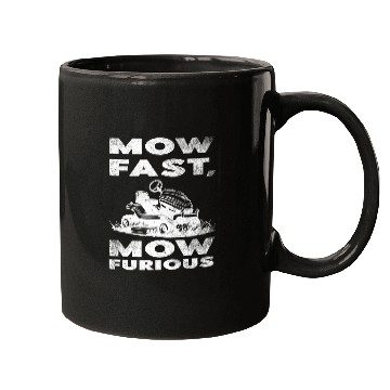 Discover Lawn Mower Racing Gardener Racing Mugs