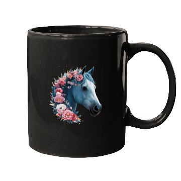Discover Horse &Flowers Mugs