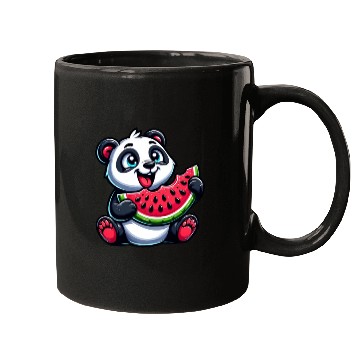 Discover Panda with Watermelon Fruity Funny Mugs
