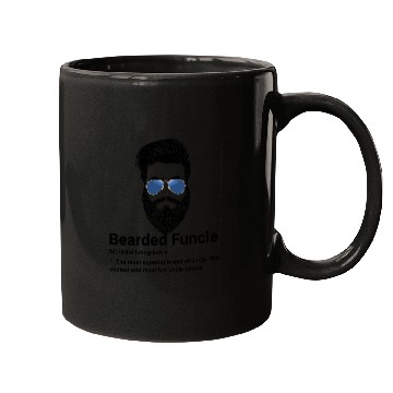 Discover Mens Bearded Funcle Funny Uncle Definition Mugs