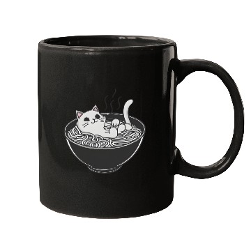 Discover Ramen Cat Kawaii Anime Otaku Bowl Japanese Noodles Mugs