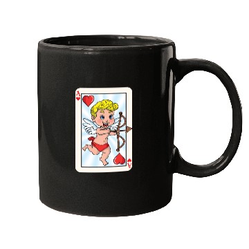Discover Playing card with cupid Mugs