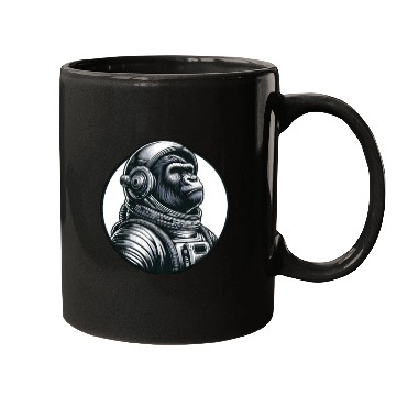 Discover Chimpanzee Astronaut in Space Mugs