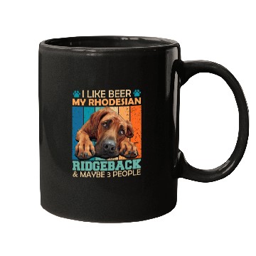Discover Ridgeback Owner LIKE BEER RHODESIAN RIDGEBACK Mugs